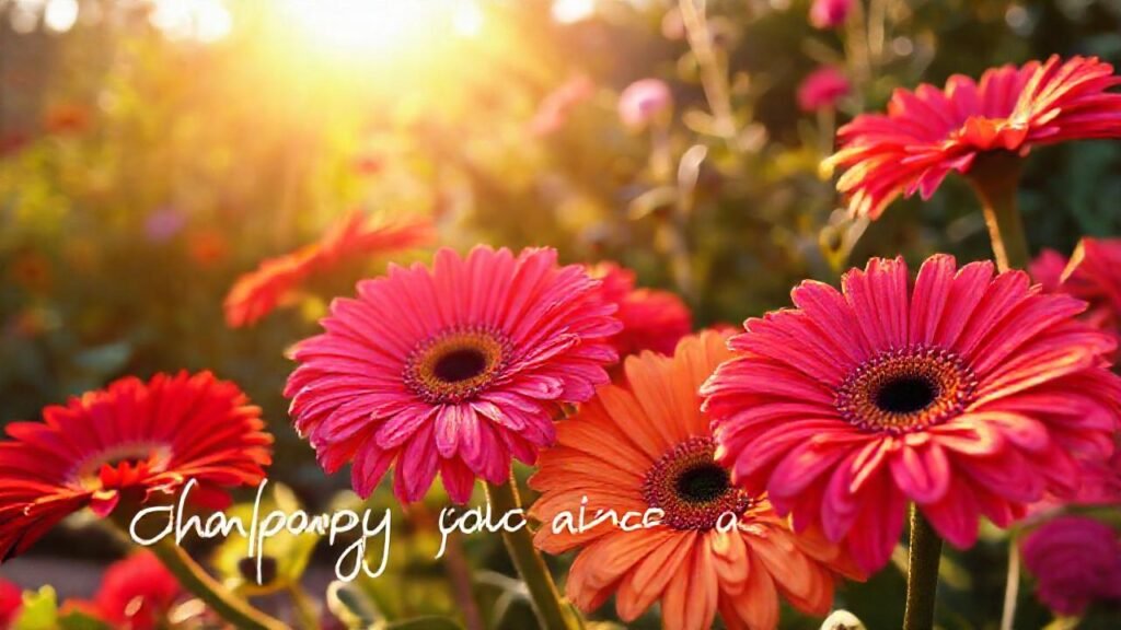 Gerberas vibrantes florecen en primavera