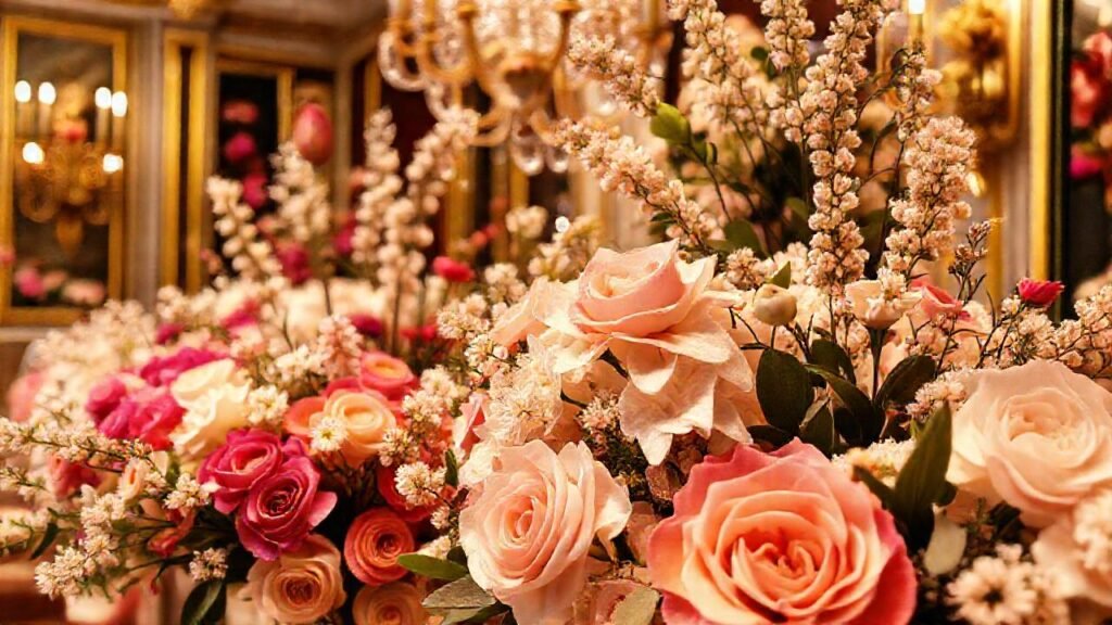 Una escena floral lujosa y sofisticada