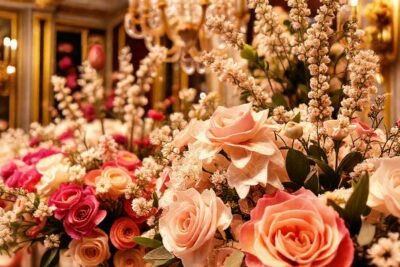 Una escena floral lujosa y sofisticada