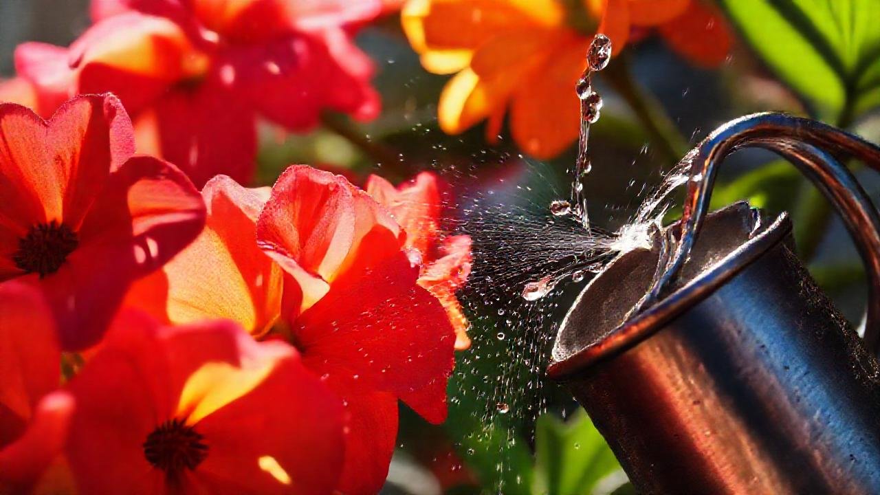 Flores vibrantes se desvanecen bajo la luz