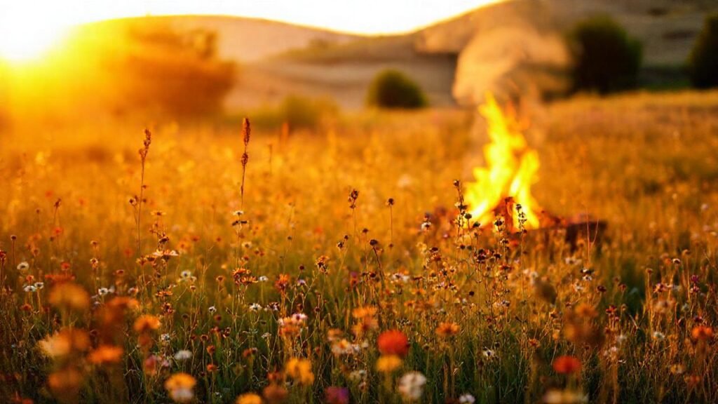 Atardecer mágico en la campiña española