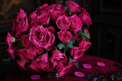 Rosas magenta evocan elegancia y misterio