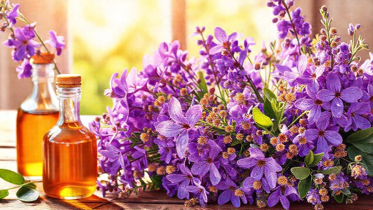 Flores violetas comestibles, dulce y vibrante