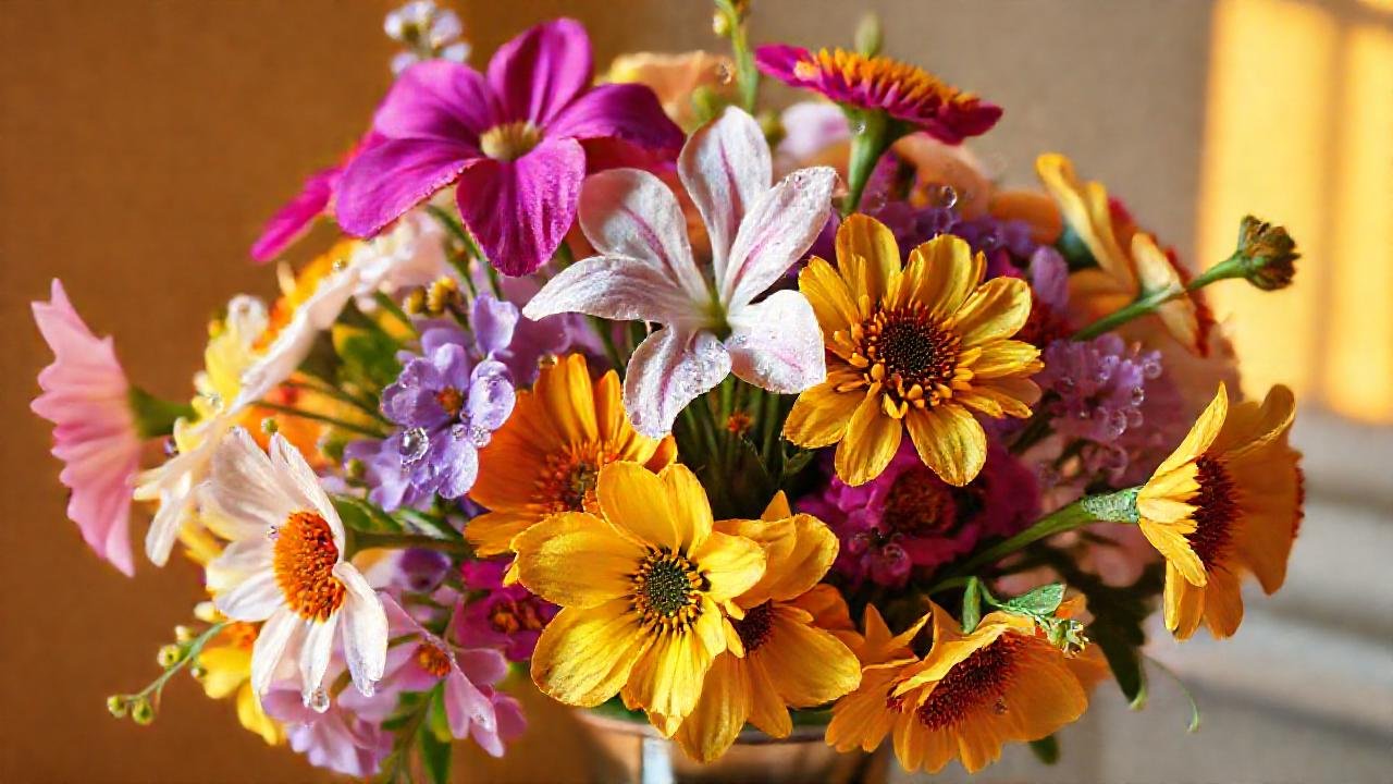 Flores frescas evocan serenidad y belleza