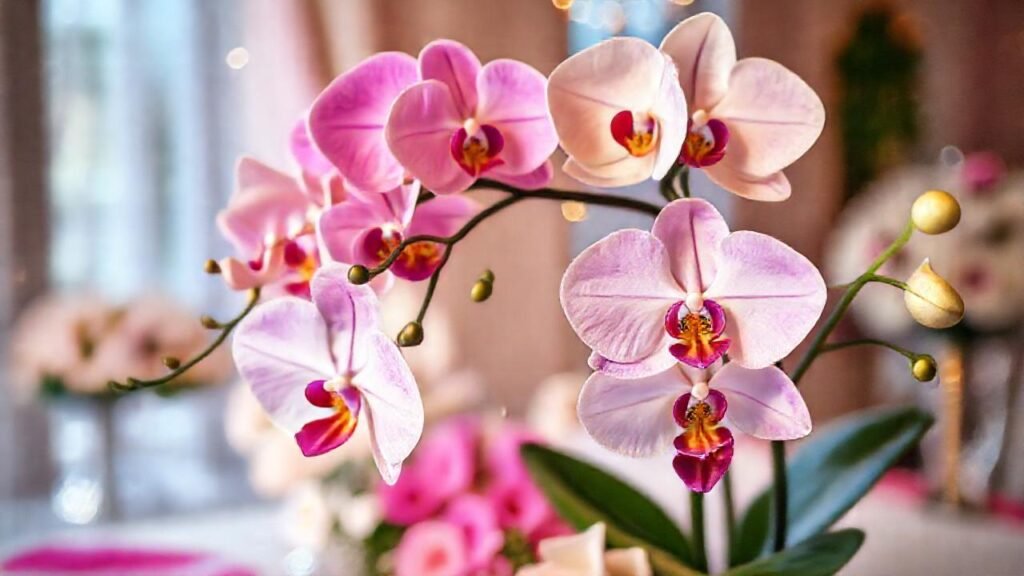 Orquídeas elegantes crean un regalo romántico