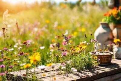 Un día soleado en un prado