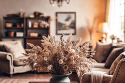 Un salón acogedor y artístico