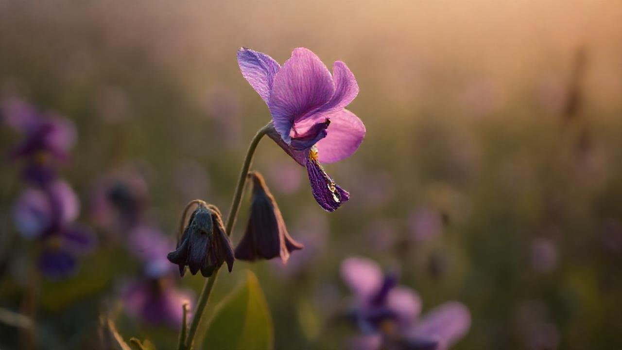La tristeza suave florece en la melancolía