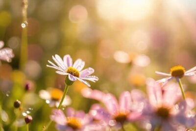 Flores silvestres en pastel