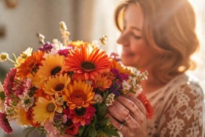 Un regalo floral cálido y afectuoso