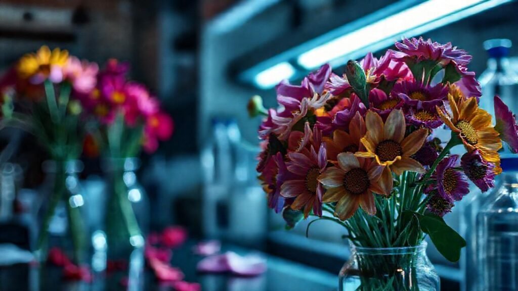 Flores desvaneciéndose