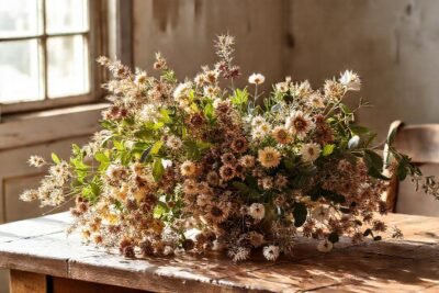 Una composición floral elegante y serena