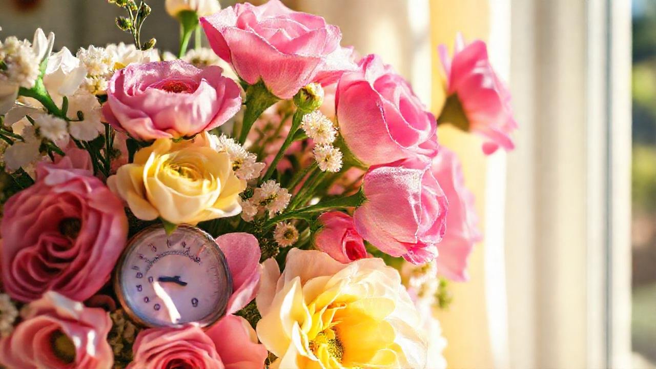 Flores marchitas en un hogar cálido