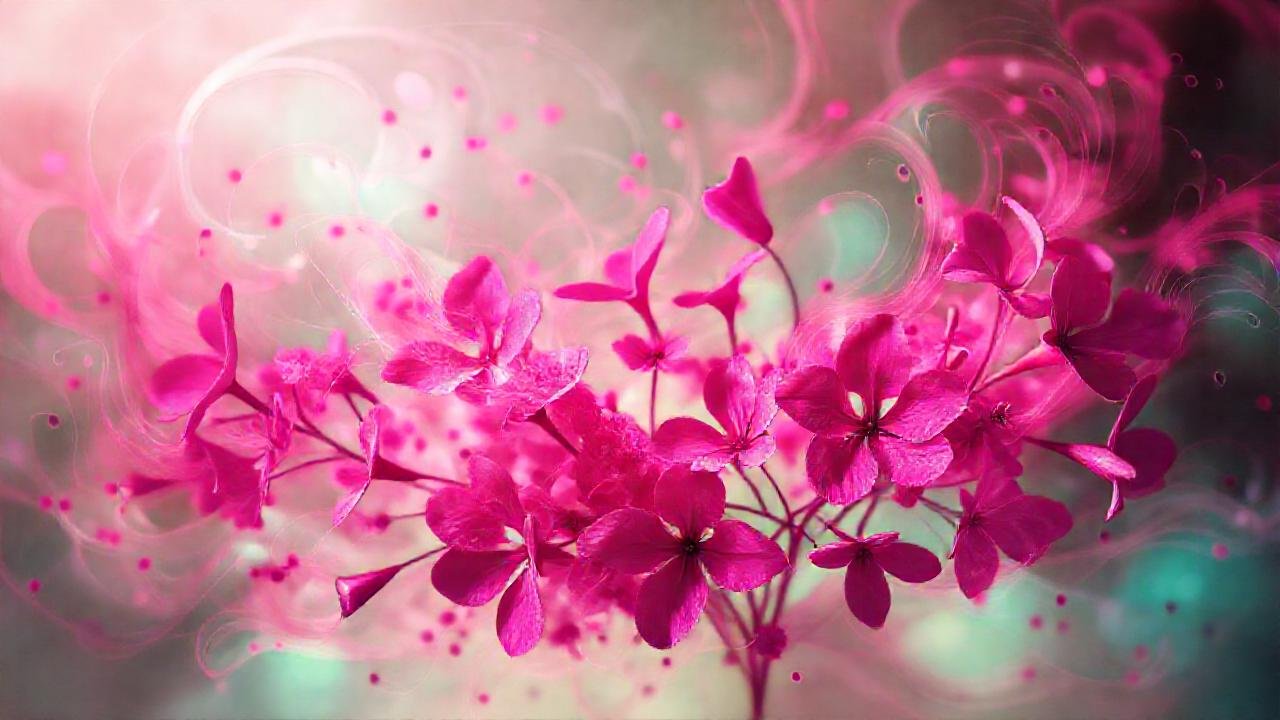 Belleza floral abstracta y etérea