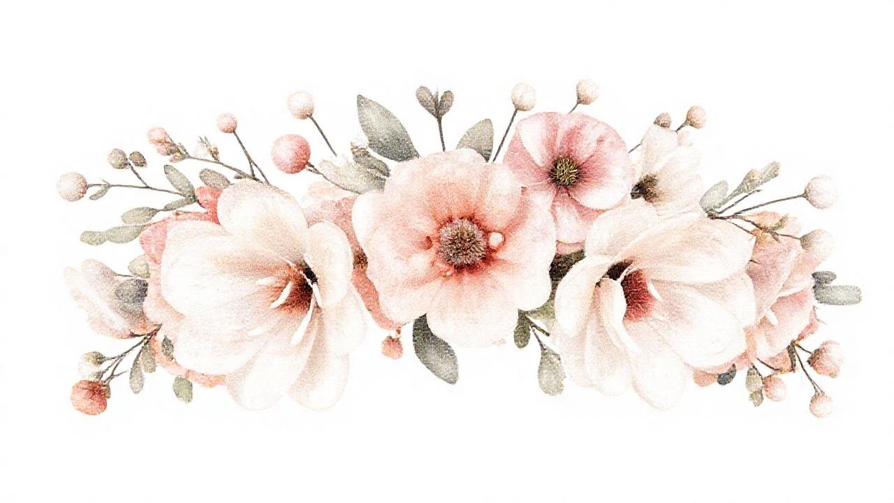 Corona floral elegante y serena