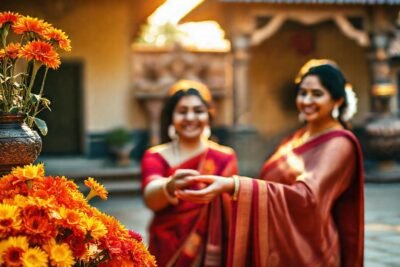 Un matrimonio feliz en un templo
