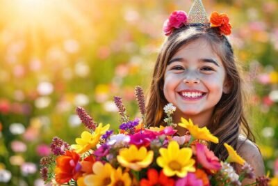 Un cumpleaños feliz en colores brillantes