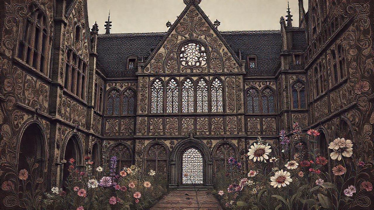 Arquitectura germánica antigua, elegante y sombría