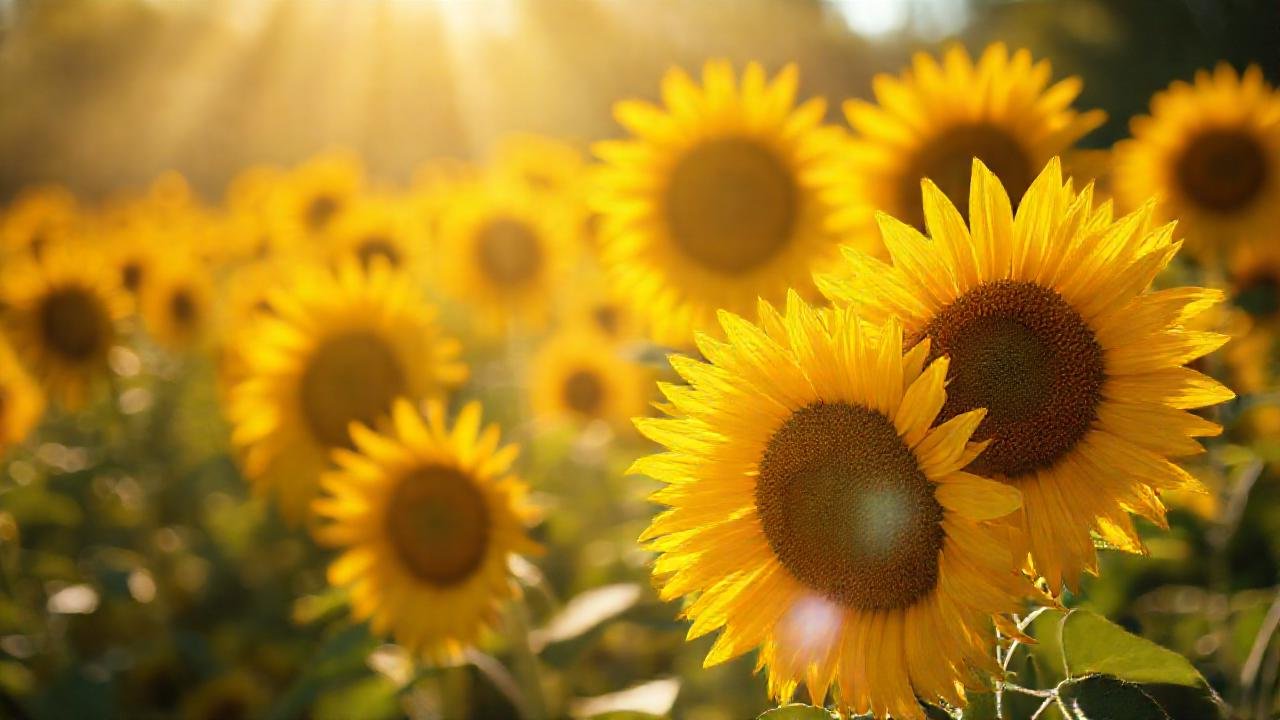Un campo dorado de girasoles radiantes