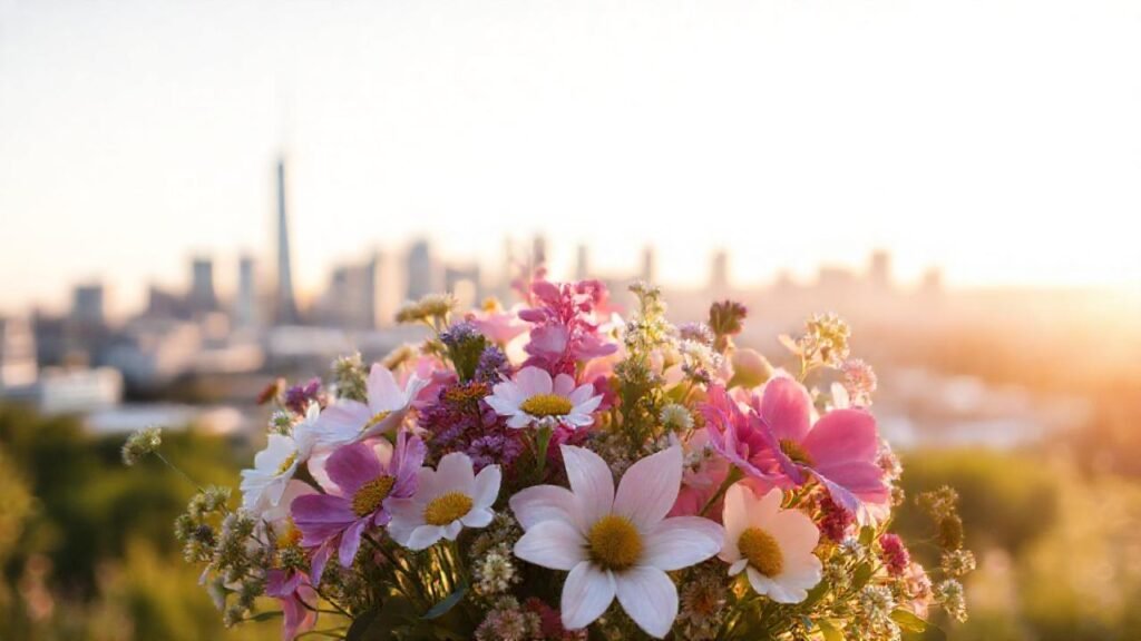 Un ramo elegante con gratitud florida