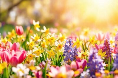 Flores de Pascua iluminan un día alegre