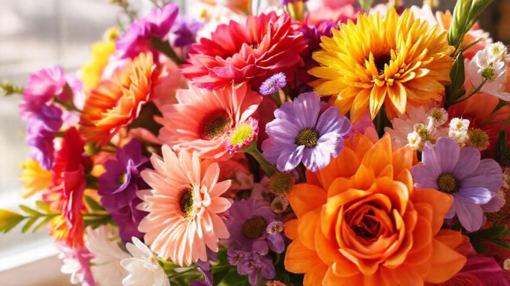 Un ramo floral clásico y vibrante