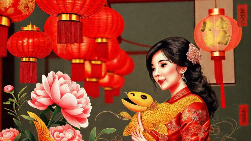 Fiesta china: colores vibrantes y tradición