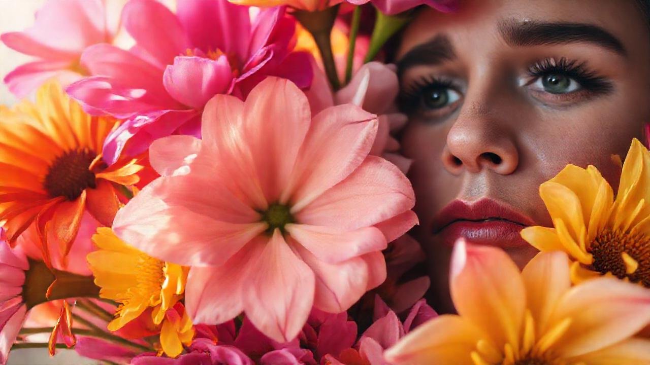 Flor marchita en luz melancólica